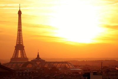 Paris at sunset Wall Mural-Buildings & Landmarks,Cityscapes,Landscapes & Nature-Eazywallz