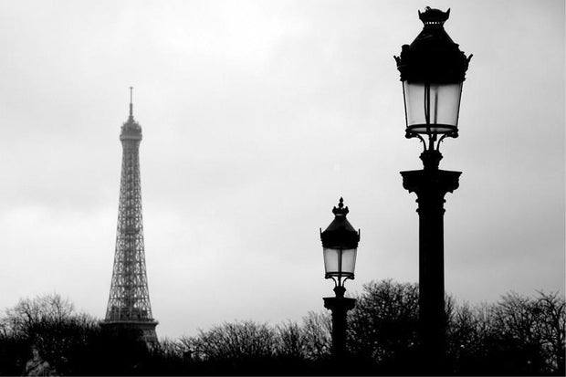 Paris Wall Mural-Black & White,Buildings & Landmarks,Cityscapes,Urban-Eazywallz