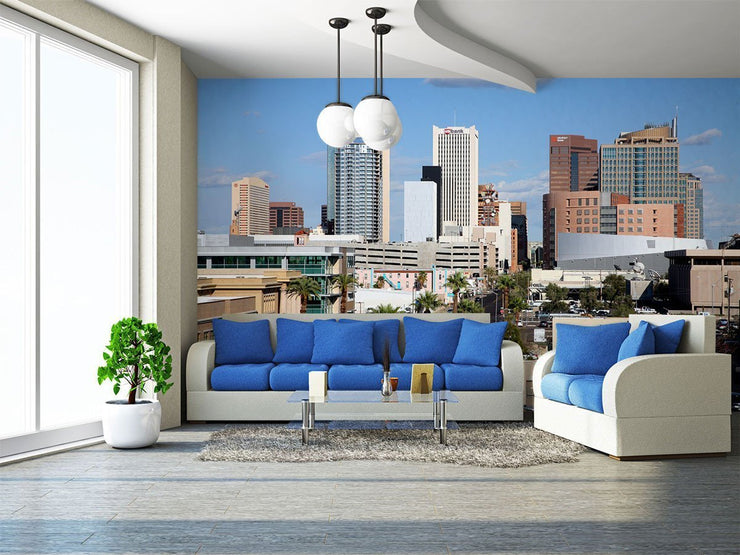 Phoenix Skyline Wall Mural-Cityscapes-Eazywallz