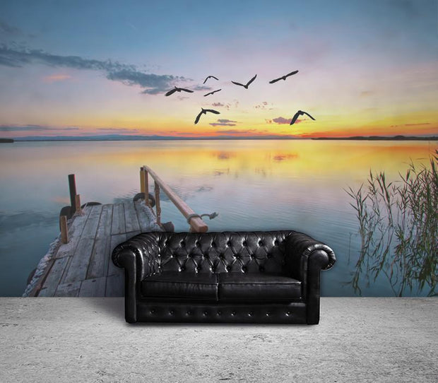Pier into the Clouds Wall Mural-Landscapes & Nature-Eazywallz