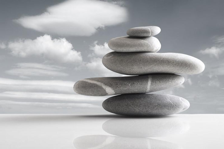 Pile of five stones Wall Mural-Zen-Eazywallz