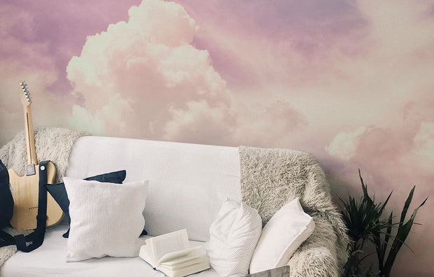 Pink Clouds Wall Mural-Landscapes & Nature-Eazywallz