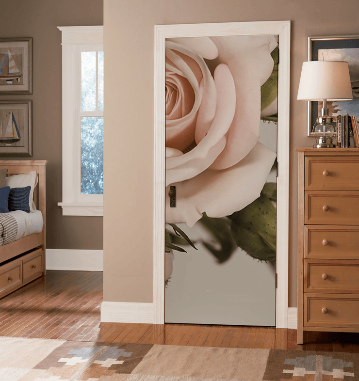 Pink Rose Door Mural-Florals,Macro-Eazywallz