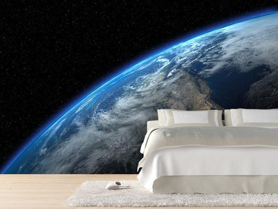 Planet Blue Wall Mural-Space-Eazywallz