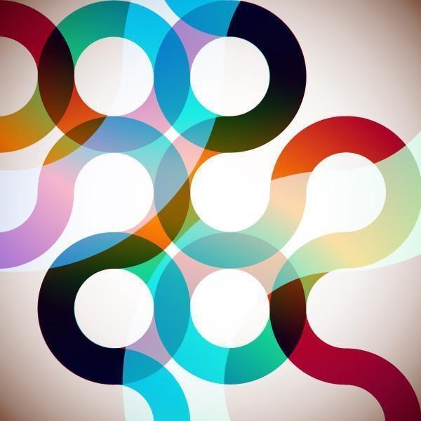 Rainbow Circles Mural-Abstract,Modern Graphics-Eazywallz