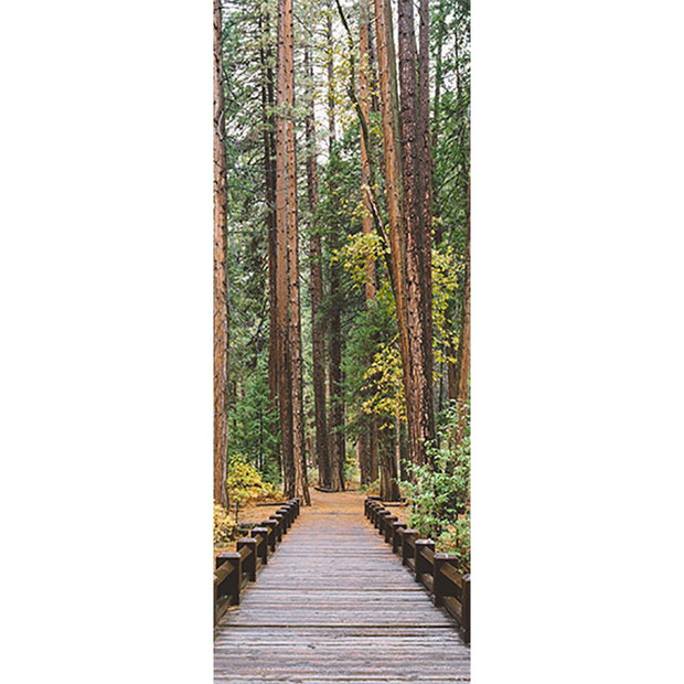 Red Wood Forest Pathway Door Mural-Landscapes & Nature,Zen-Eazywallz