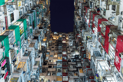 Residential Building in Hong Kong Wall Mural-Cityscapes-Eazywallz