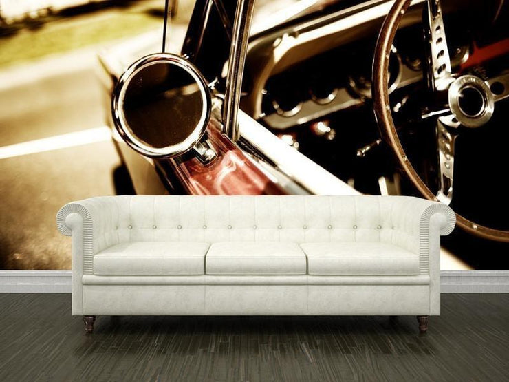 Retro car Wall Mural-Transportation,Vintage-Eazywallz