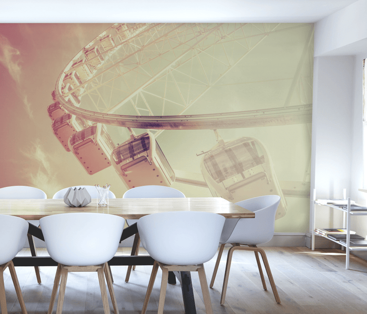 Retro Filter Ferris Wheel Wall Mural-Urban-Eazywallz