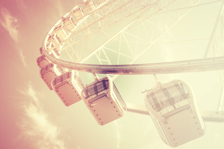 Retro Filter Ferris Wheel Wall Mural-Urban-Eazywallz