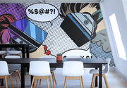 Retro Pop Comic Cyber Love Wall Mural-Urban-Eazywallz