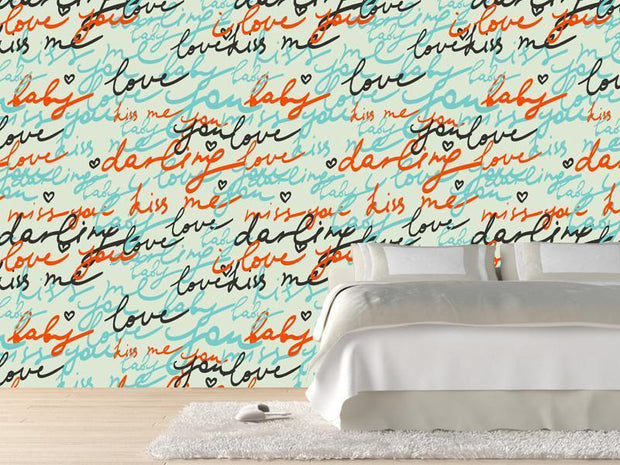 Romantic pattern Wall Mural-Patterns,Words,Featured Category of the Month-Eazywallz