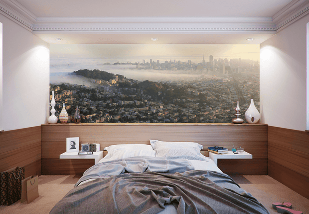 San Francisco Panoramic Skyline Wall Mural-Landscapes & Nature,Panoramic-Eazywallz