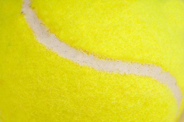 Seam of a yellow tennis ball Wall Mural-Macro,Sports-Eazywallz