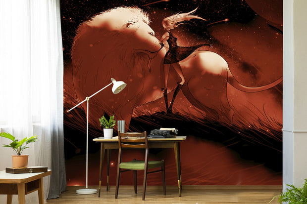 "sky and the lion" Wall Mural