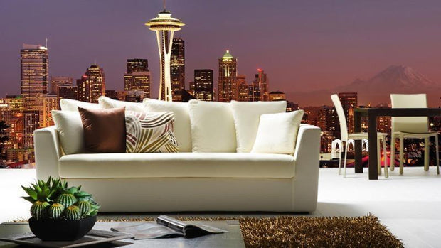 Striking Panorama of Seattle Skyline Wall Mural-Cityscapes,Panoramic-Eazywallz