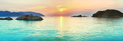 Sunrise Over Sea Panoramic Wall Mural-Landscapes & Nature,Panoramic-Eazywallz