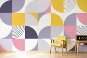 Swiss Abstract Geometric Wallpaper-Abstract,Black & White,Panoramic-Eazywallz