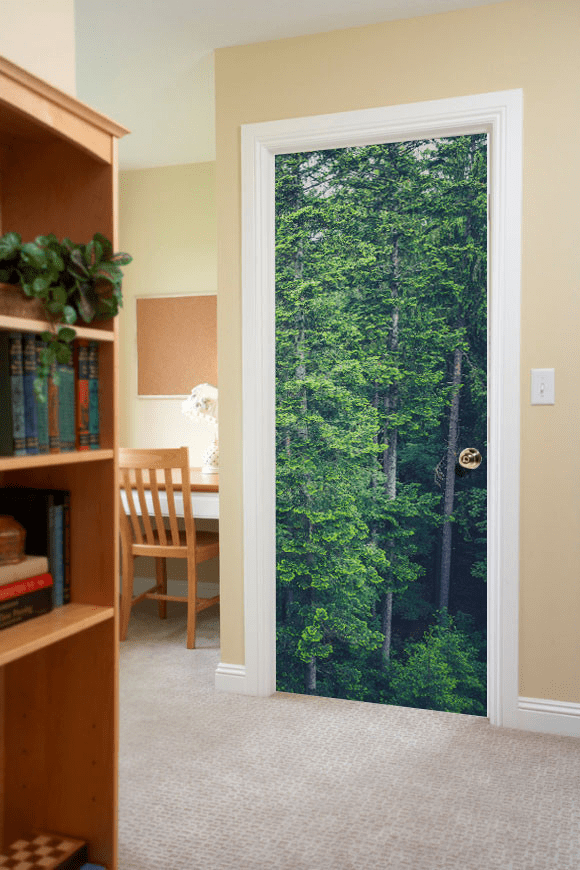 Tall Forest Door Mural-Landscapes & Nature-Eazywallz