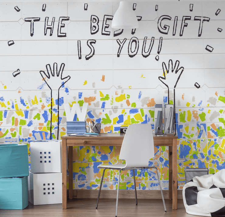 "The Best Gift Is You" Street Art Wall Mural-Urban-Eazywallz