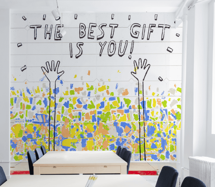 "The Best Gift Is You" Street Art Wall Mural-Urban-Eazywallz