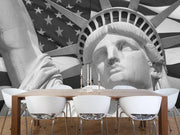 The Statue of Liberty, USA Wall Mural-Black & White,Buildings & Landmarks,Featured Category-Eazywallz