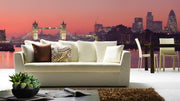 The Thames at Sunset Wall Mural-Buildings & Landmarks,Cityscapes,Panoramic-Eazywallz