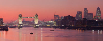 The Thames at Sunset Wall Mural-Buildings & Landmarks,Cityscapes,Panoramic-Eazywallz