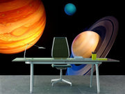 Three Planets in Space Wall Mural-Space-Eazywallz