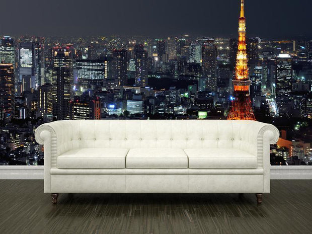 Tokyo tower at night Wall Mural-Cityscapes,Best Seller Murals,Staff Favourite Murals-Eazywallz