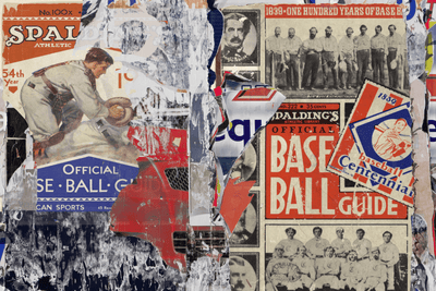 Torn Baseball Posters Wall Mural-Urban,Textures,Modern Graphics-Eazywallz