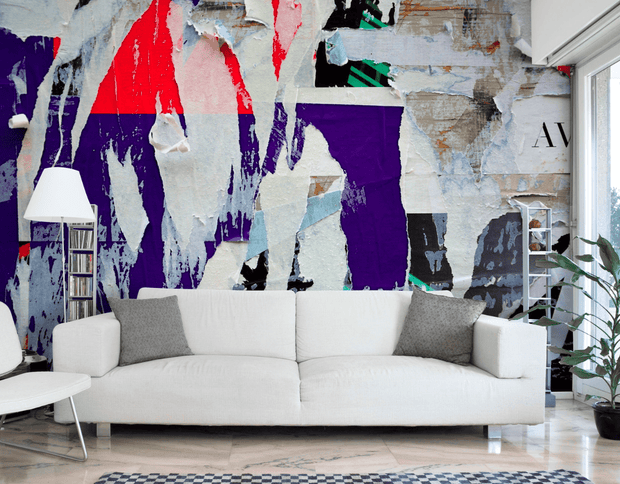 Torn Posters 2 Wall Mural-Urban,Textures,Modern Graphics-Eazywallz