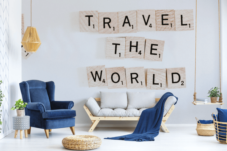 Travel the World Wall Mural-Words,Featured Category of the Month-Eazywallz