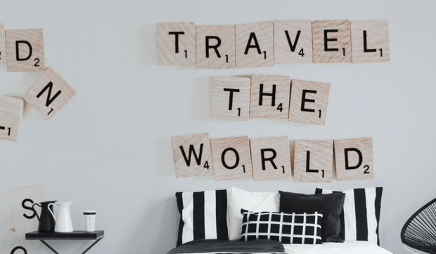 Travel the World Wall Mural-Words,Featured Category of the Month-Eazywallz