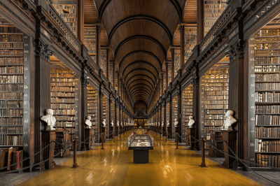 Trinity College Library Wall Mural-Vintage-Eazywallz