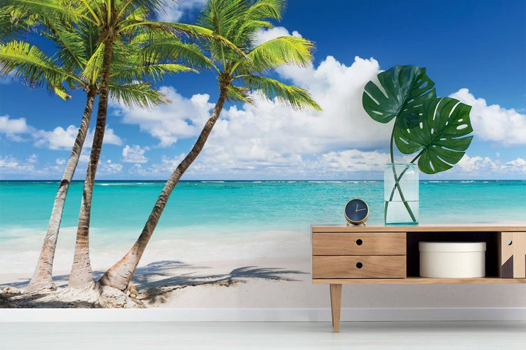 Tropical Beach Scene Wallpaper Mural-Tropical & Beach-Eazywallz