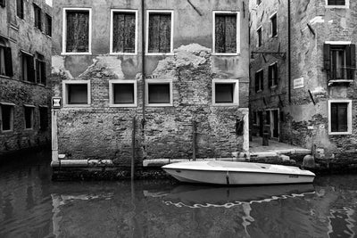 Venice, Italy in Black and White Wall Mural-Black & White,Buildings & Landmarks-Eazywallz