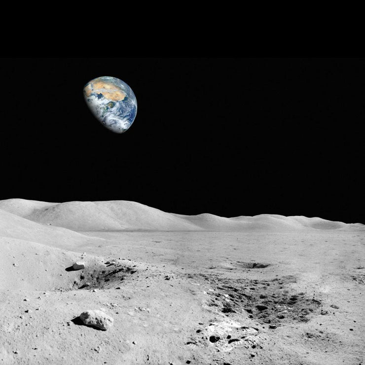 View of Earth from the Moon Wall Mural-Space-Eazywallz