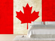 Vintage canadian flag Wall Mural-Vintage-Eazywallz