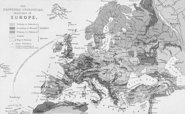 Vintage European Map Wallpaper Mural-Maps-Eazywallz