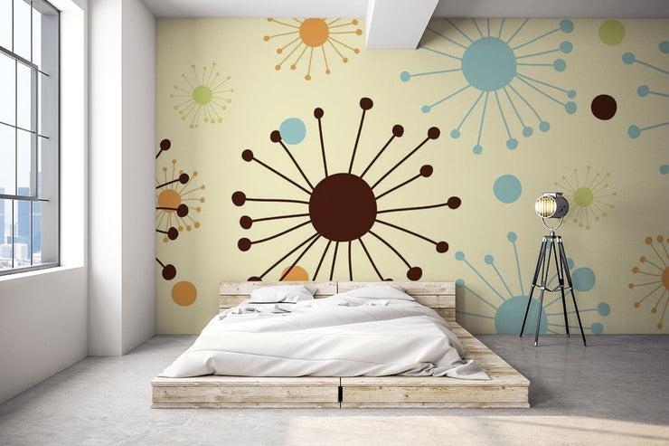 Vintage floral pattern Wall Mural