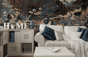 Vintage Japanese Samurai Battle Wall Mural-Vintage-Eazywallz