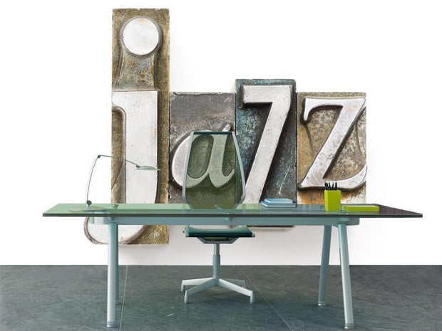 Vintage jazz word Wall Mural-Arts,Macro,Vintage,Words-Eazywallz