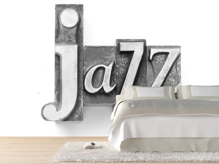 Vintage jazz word Wall Mural-Arts,Macro,Vintage,Words-Eazywallz