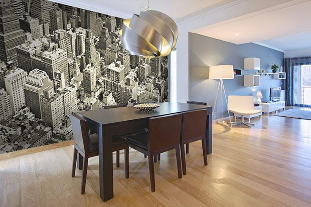 Vintage Monochrome of New York Wall Mural-Cityscapes,Vintage,Featured Category-Eazywallz