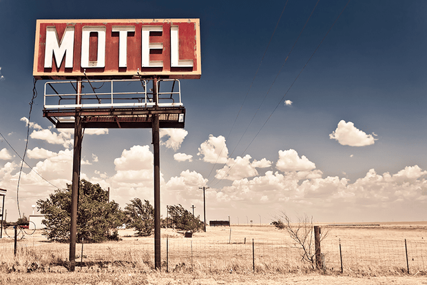 Vintage Motel Sign on Route 66 Wall Mural-Transportation,Vintage-Eazywallz