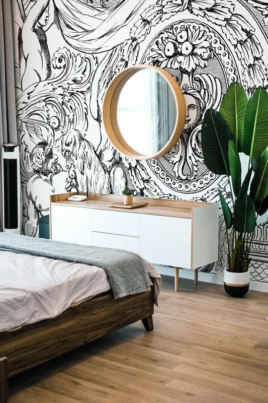 Vintage Motif Illustration Wallpaper Mural-Cityscapes-Eazywallz