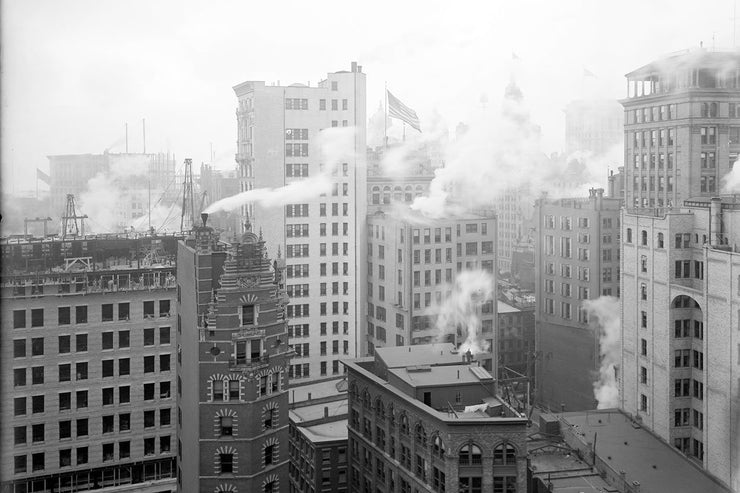 Vintage New York City Mural Wallpaper-Cityscapes-Eazywallz