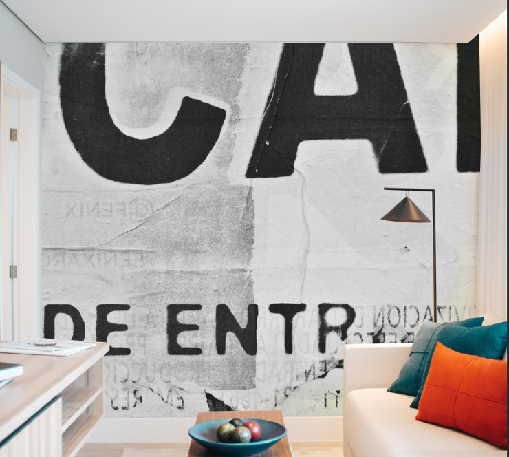 Vintage Word Mix Wall Mural-Words,Featured Category of the Month-Eazywallz