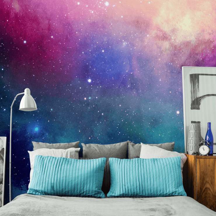 Water Color Galaxy Wall Mural-Space-Eazywallz